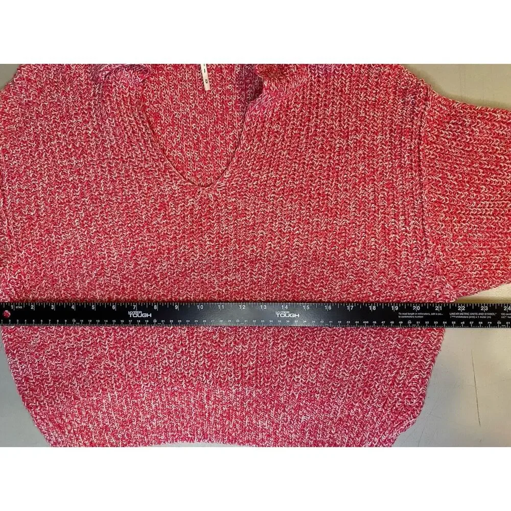 Free People Sweater Womens Medium Love This City Pink Casual Oversized Boho Knit